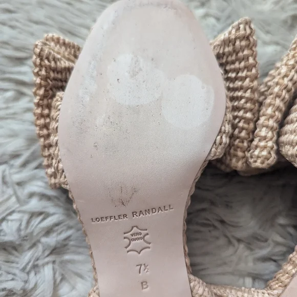 EUC Loeffler Randall Carmen Natural Bow Sandal - Picture 14 of 16